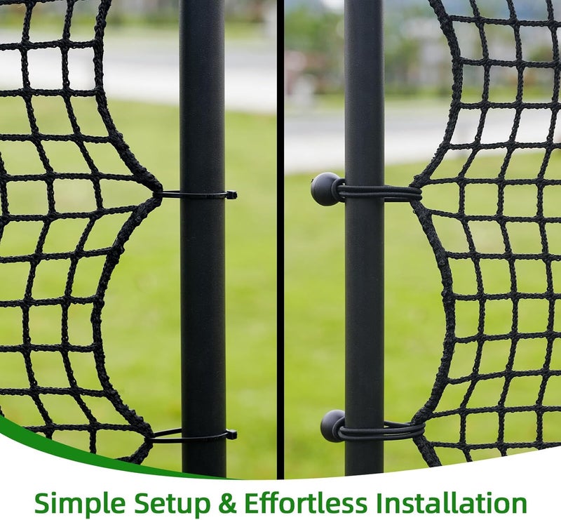 DELLNA Golf Hitting Practice Net – Heavy Duty Golf Net for Backyard Driving Real Golf Balls, Multi-Sport Barrier Net for Baseball, Hockey, Soccer – with Bungee Cords & Zip Ties - Image 5